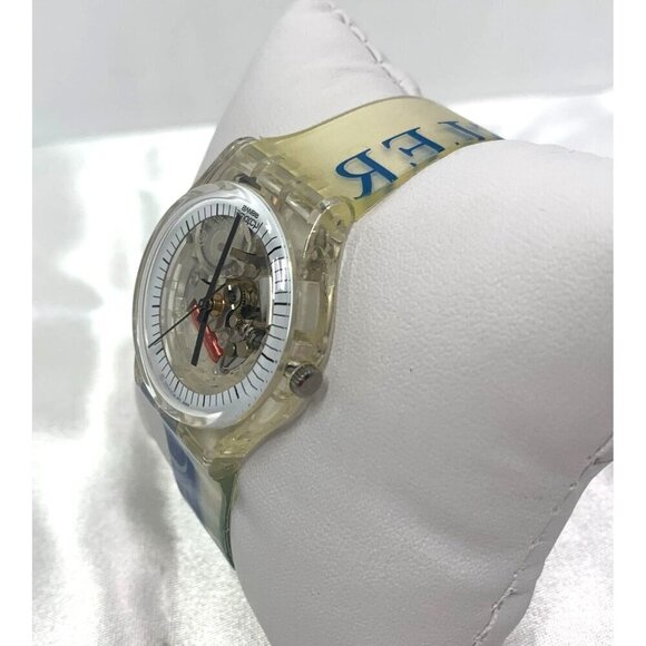 Swatch Daimler Chrysler Vintage Collectible Promotional Wristwatch Clear/Blue - Picture 6 of 13